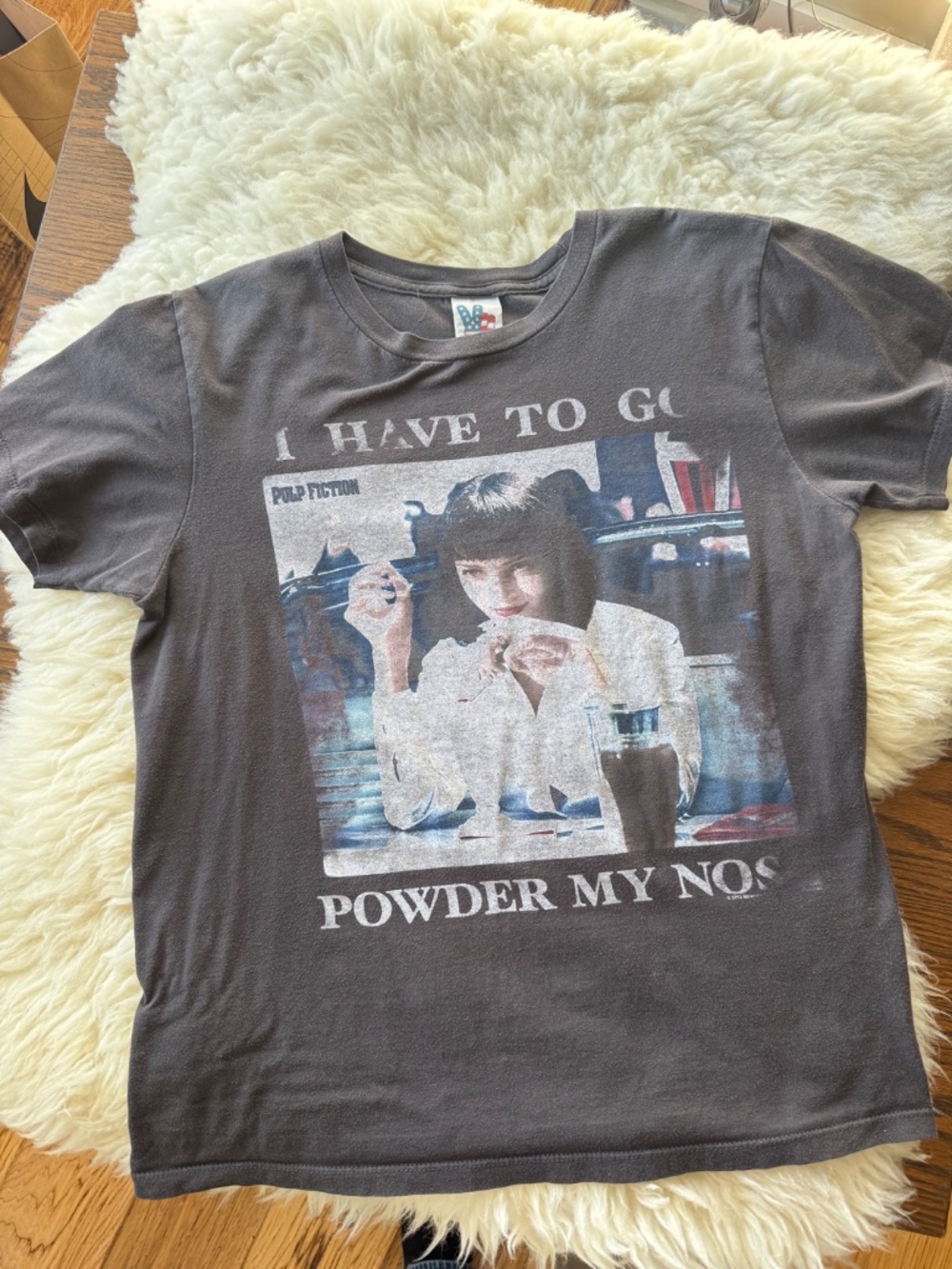 RARE Junk Food Pulp Fiction Mia Wallace Graphic Tee | 2013 Cult Movie Shirt